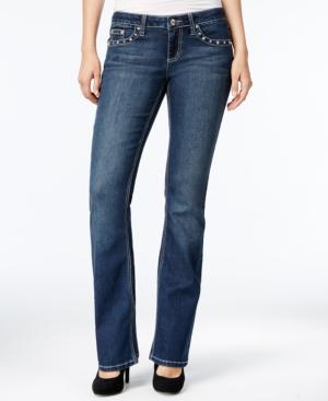 Earl Jeans Juniors' Embellished Bling Straight-leg Jeans