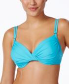 Bleu By Rod Beattie Ruched D-cup Underwire Bikini Top Women's Swimsuit
