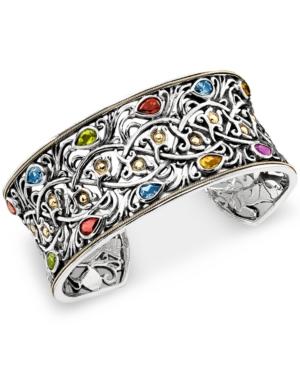Effy Collection 18k Gold & Sterling Silver Multi-stone Cuff Bracelet (4-3/4 Ct. T.w.)
