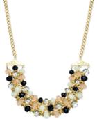 Inc International Concepts Gold-tone Open Link Multi-bead Collar Necklace, Only At Macy's