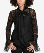 Denim & Supply Ralph Lauren Lace Necktie Blouse