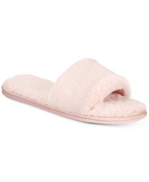 I.n.c. Women's Faux-fur Slide Slippers, Created For Macy's