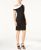 Calvin Klein Colorblocked One-shoulder Dress, Regular & Petite