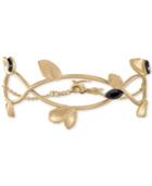 Rachel Rachel Roy Gold-tone Stone Petal Cuff Bracelet