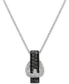 Le Vian Exotics Diamond Belt Buckle 18 Pendant Necklace (3/8 Ct. T.w.) In 14k White Gold
