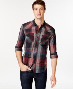 Guess Lazer Plaid Button-front Shirt