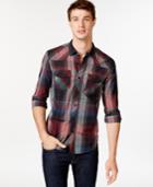 Guess Lazer Plaid Button-front Shirt