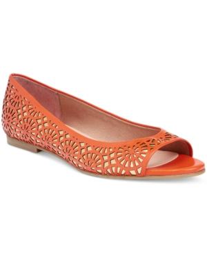 French Sole Fs/ny Reform Peep-toe Flats Women's Shoes