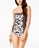 Kate Spade New York Aliso Beach Floral-print Bandeau One-piece Swimsuit Women's Swimsuit