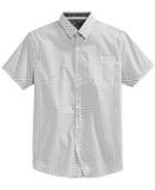 Level 10 Men's Dots Woven Short Sleeve Button-front Shirt