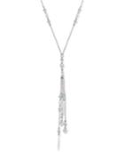 Lucky Brand Silver-tone Multi-stone Lariat Necklace