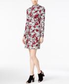 Kensie Floral-print Mock-turtleneck Dress