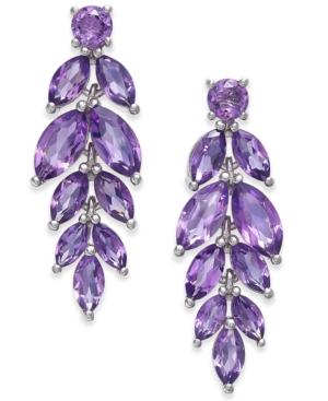 Amethyst Vine Drop Earrings (5-3/4 Ct. T.w.) In Sterling Silver