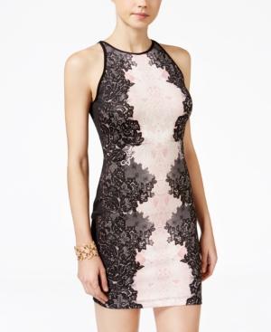 B Darlin Juniors' Printed Bodycon Scuba Dress