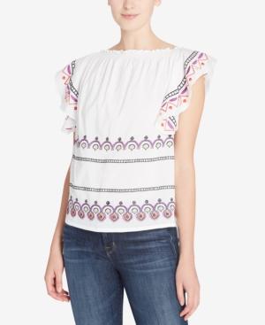 Catherine Catherine Malandrino Barbara Embroidered Peasant Top