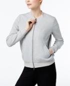 Eileen Fisher Organic Cotton Knit Bomber Jacket, Regular & Petite
