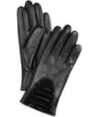 Charter Club Leather Lace-up Touchscreen Gloves, Created For Macy's