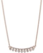 Dkny Rose Gold-tone Crystal 16 Collar Necklace