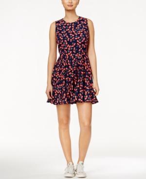 Maison Jules Sleeveless Cherry-print Fit & Flare Dress, Only At Macy's