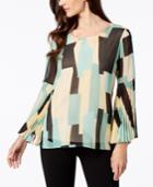 Jm Collection Pleated Sleeve Blouse, Created For Macy's