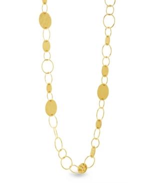 Catherine Malandrino Women's Open And Closed Circle Yellow Gold-tone Link Necklace