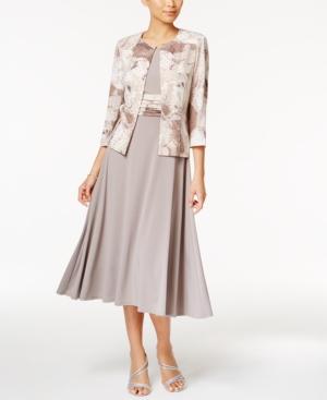 Jessica Howard Empire-waist Dress And Printed Jacket