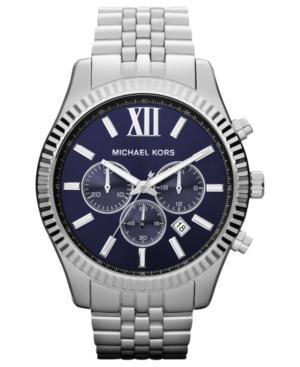 Michael Kors Men's Chronograph Lexington Stainless Steel Bracelet Watch 45mm Mk8280
