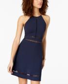B Darlin Juniors' Geo-trim Halter Dress
