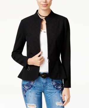 Xoxo Juniors' Quilted Peplum Jacket