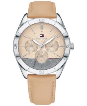 Tommy Hilfiger Women's Gracie Tan Leather Strap Watch 40mm