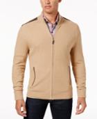 Tasso Elba Men's Textured-knit Full-zip Jacket, Created For Macy's