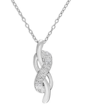 Diamond Infinity Pendant Necklace In Sterling Silver (1/10 Ct. T.w.)