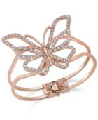 Thalia Sodi Rose Gold-tone Pave Butterfly Hinged Bracelet, Only At Macy's