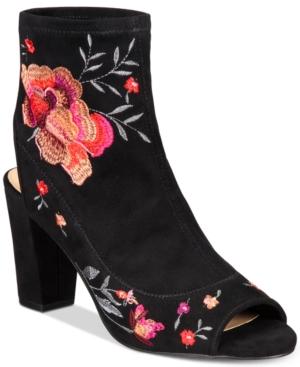 Anna Sui Loves Inc International Concepts Women's Kayden Embroidered Booties, Created For Macy's Women's Shoes