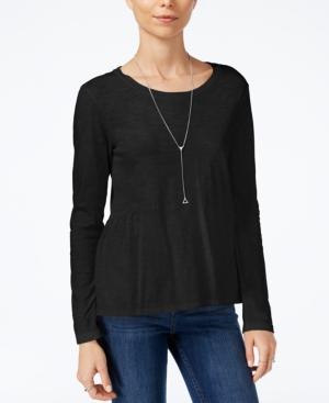 Sanctuary Long-sleeve Scoop-neck Top
