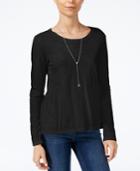 Sanctuary Long-sleeve Scoop-neck Top