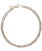 Thalia Sodi Gold-tone Crystal & Chain Twisted Double-row Ankle Bracelet, Created For Macy's