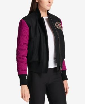 Dkny Embroidered Bomber Jacket