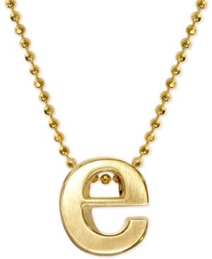 Alex Woo Initial E Pendant Necklace In 14k Gold