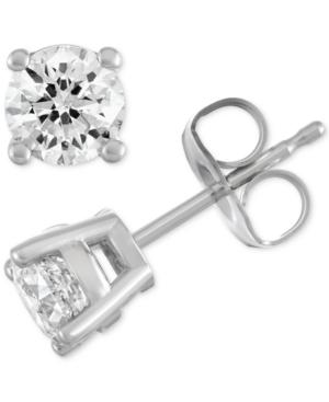 Macy's Star Signature Diamond Stud Earrings (1 Ct. T.w.) In 14k White Gold