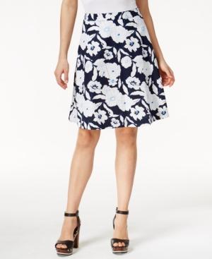 Tommy Hilfiger Floral-print A-line Skirt