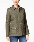 Charter Club Petite Quilted Water-resistant Coat, Only At Macy's