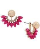 M. Haskell For Inc International Concepts Gold-tone Pave, Colored Stone & Imitation Pearl Ear Jacket Earrings, Only At Macy's