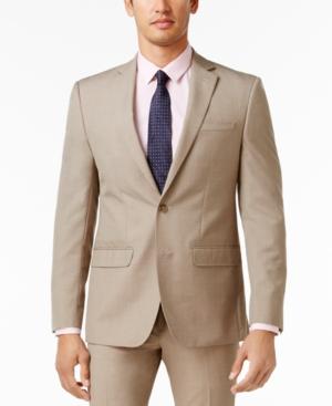 Sean John Men's Slim-fit Tan Neat Jacket