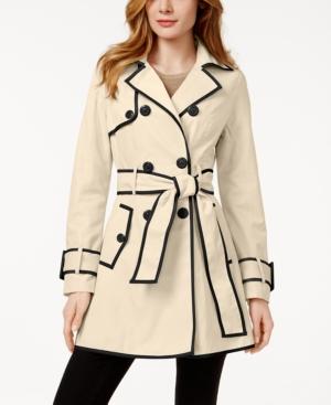 Betsey Johnson Petite Corset-back Skirted Trench Coat