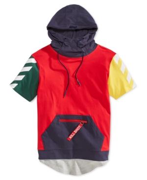 Hudson Nyc Men's Hazard Stripe Colorblocked Short-sleeve Hoodie