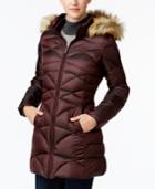 Jones New York Faux-fur-trim Quilted Down Puffer Coat
