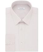 Calvin Klein Men's Steel Classic/regular Fit Non-iron Performance Pink Multi Print Dress Shirt