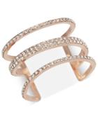 I.n.c. Silver-tone Pave Triple-row Cuff Bracelet, Created For Macy's