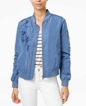 Velvet Heart Embroidered Bomber Jacket